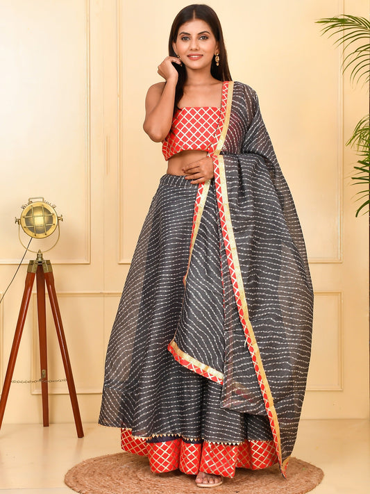 Exclusive Kota Doriya Ready to Wear Lehenga With Unstiched Blouse