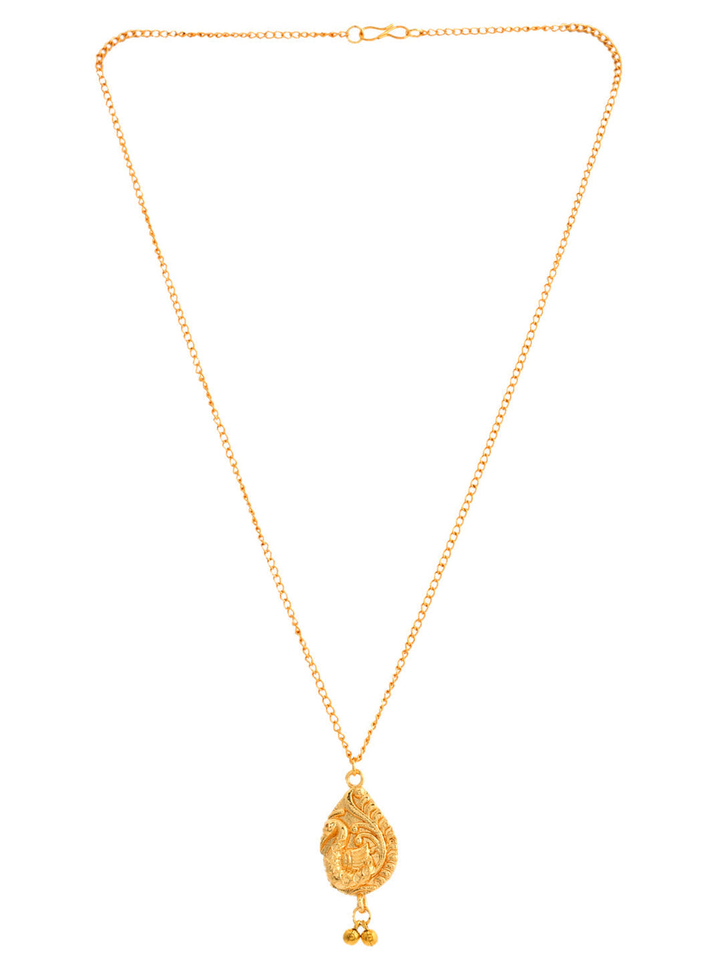 Handcrafted Gold Plated Pendant Chain For Women
